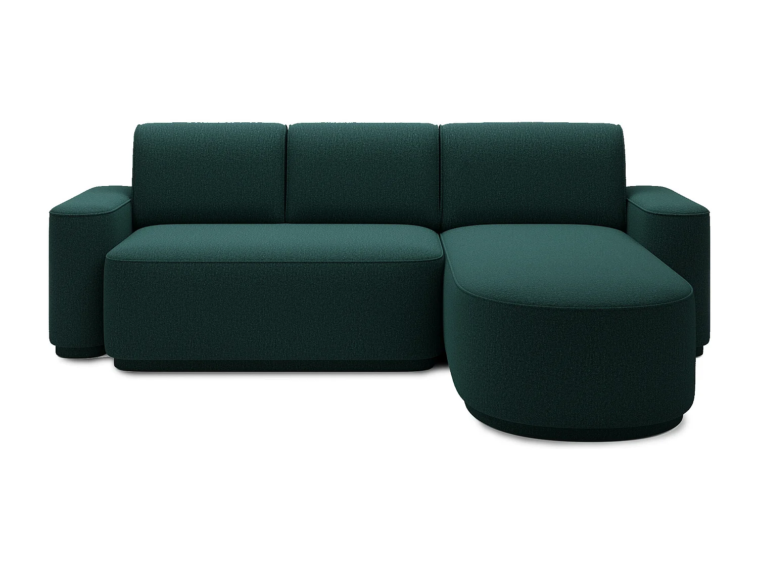 Canapé d’angle convertible Artumo prestige – Alliance de confort et d’élégance-Couleur Vert foncé-angle droit