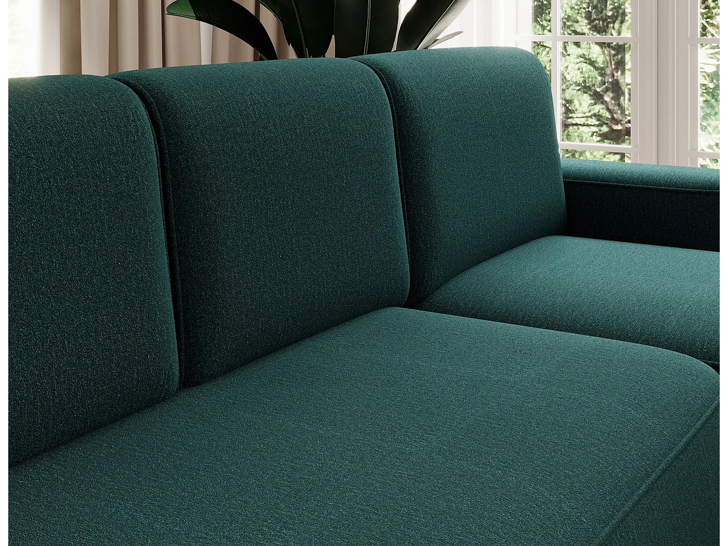 Canapé d’angle convertible Artumo prestige – Alliance de confort et d’élégance-Couleur Vert foncé-angle droit