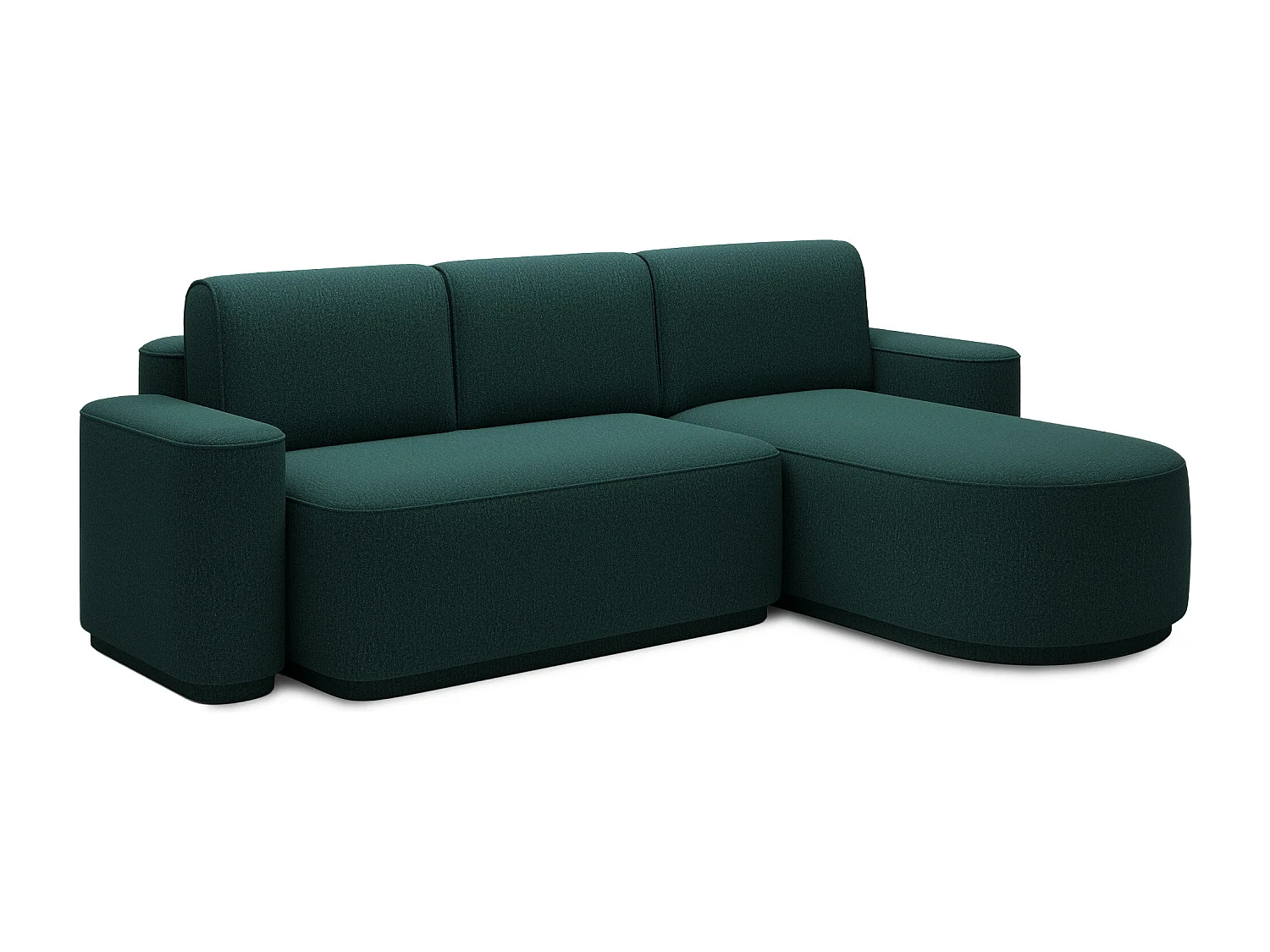 Canapé d’angle convertible Artumo prestige – Alliance de confort et d’élégance-Couleur Vert foncé-angle droit