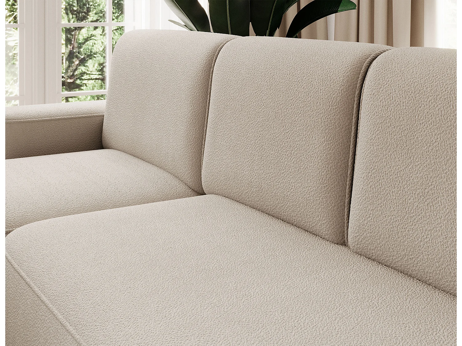 Canapé d’angle convertible Artumo prestige – Alliance de confort et d’élégance-Couleur Beige-angle gauche