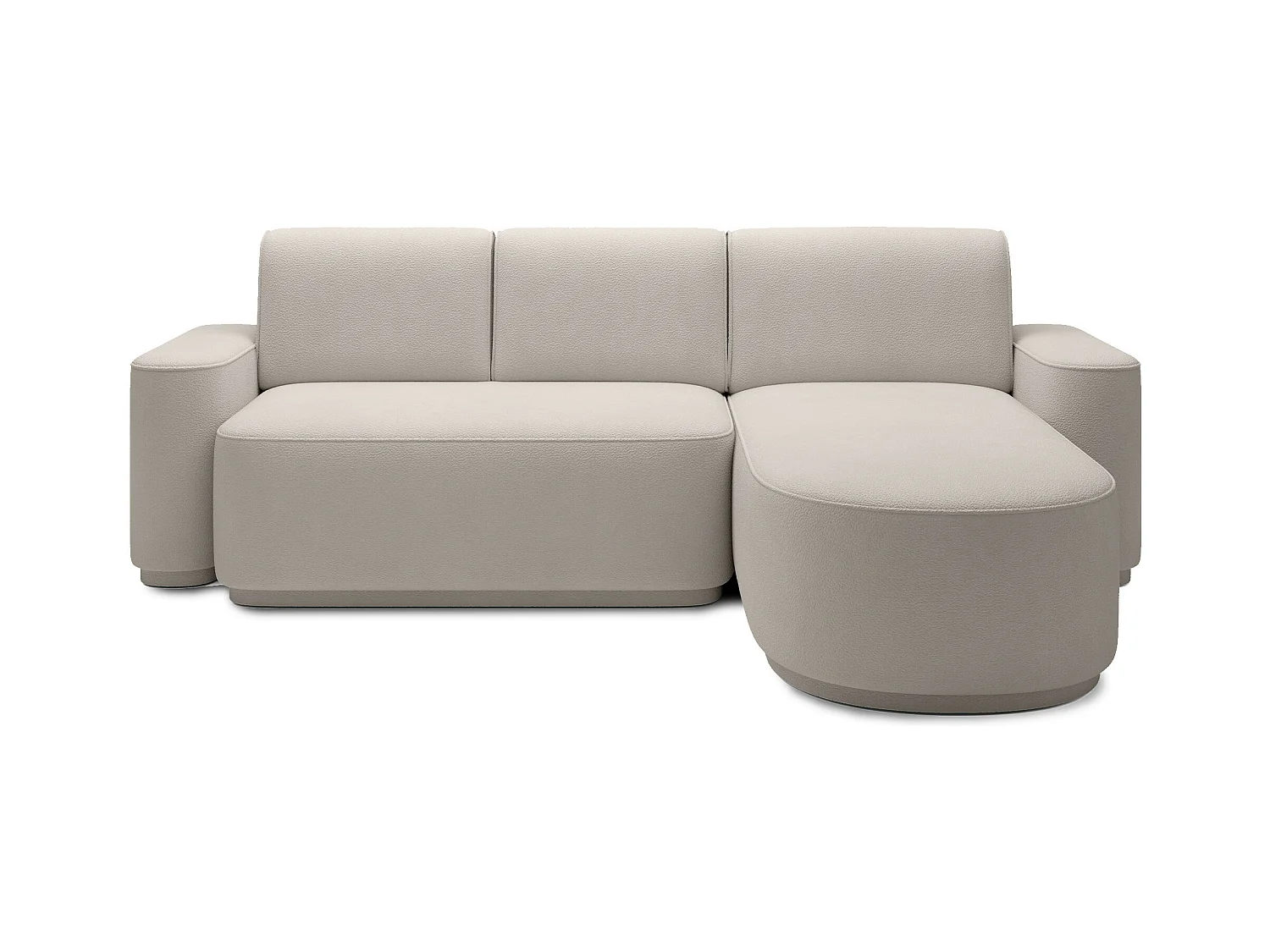 Canapé d’angle convertible Artumo prestige – Alliance de confort et d’élégance-Couleur Beige clair-angle droit