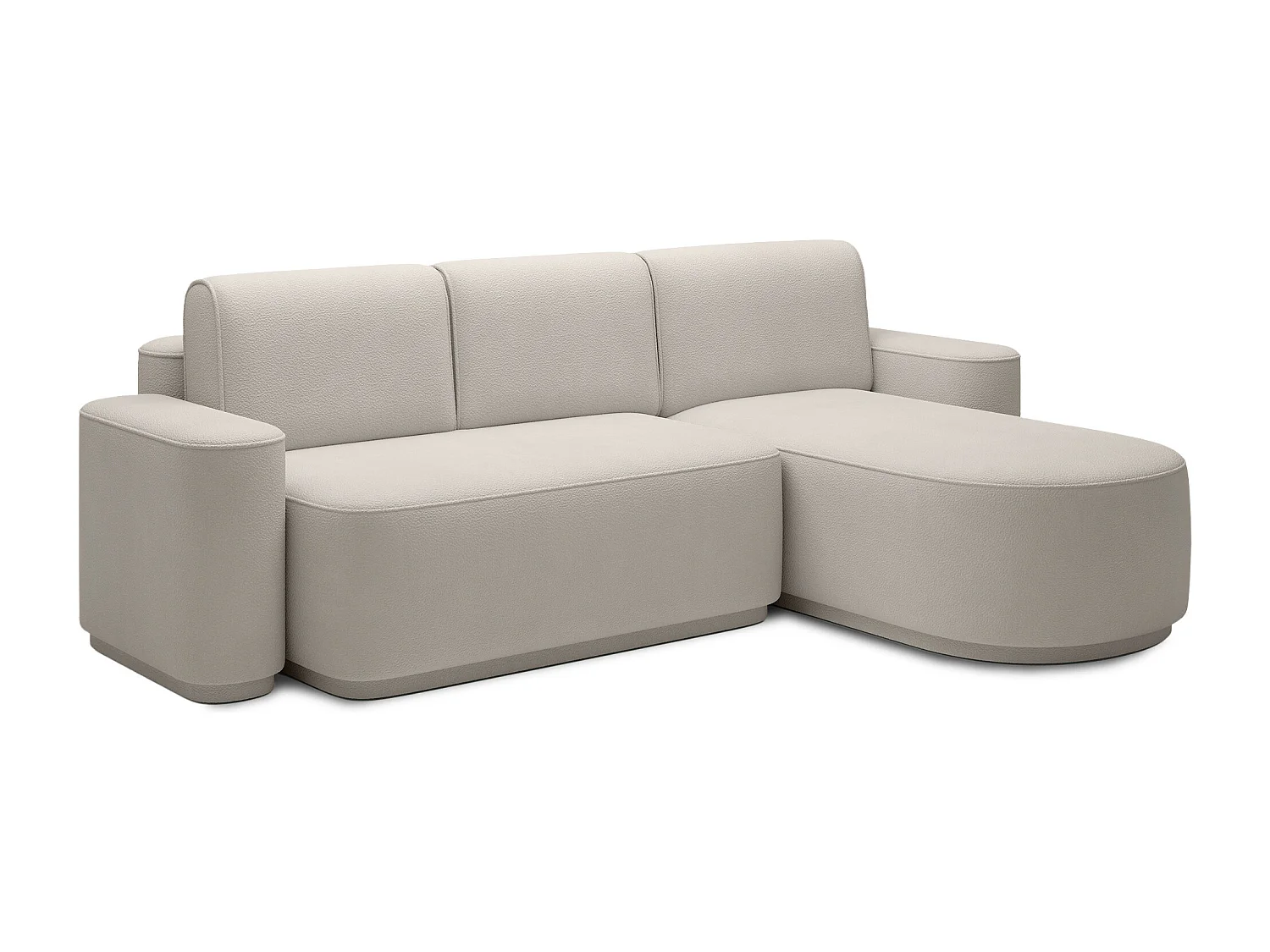 Canapé d’angle convertible Artumo prestige – Alliance de confort et d’élégance-Couleur Beige clair-angle droit