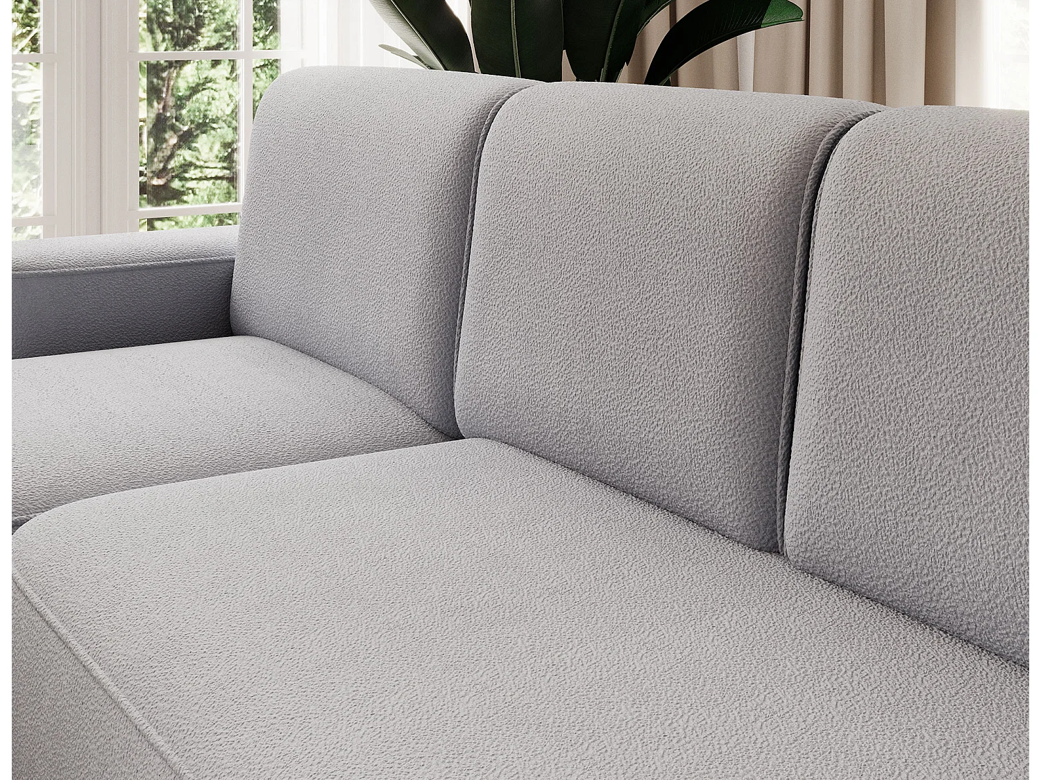 Canapé d’angle convertible Artumo prestige – Alliance de confort et d’élégance-Couleur Gris clair-angle gauche