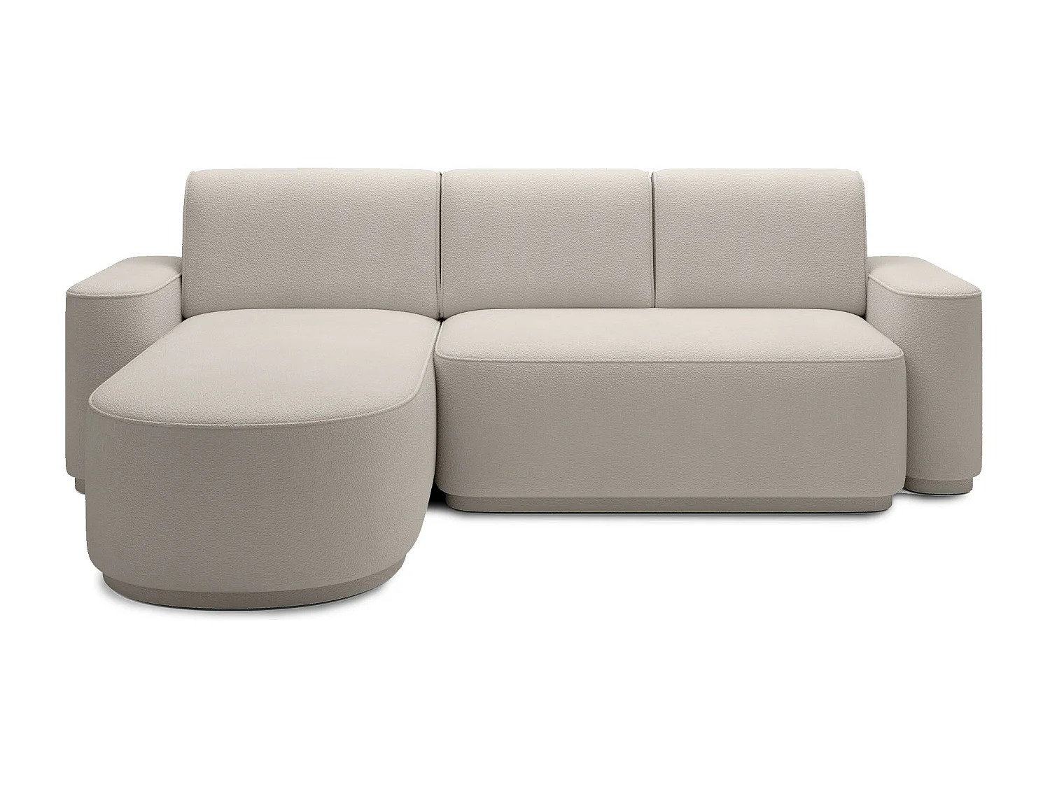 Canapé d’angle convertible Artumo prestige – Alliance de confort et d’élégance-Couleur Beige clair-angle gauche