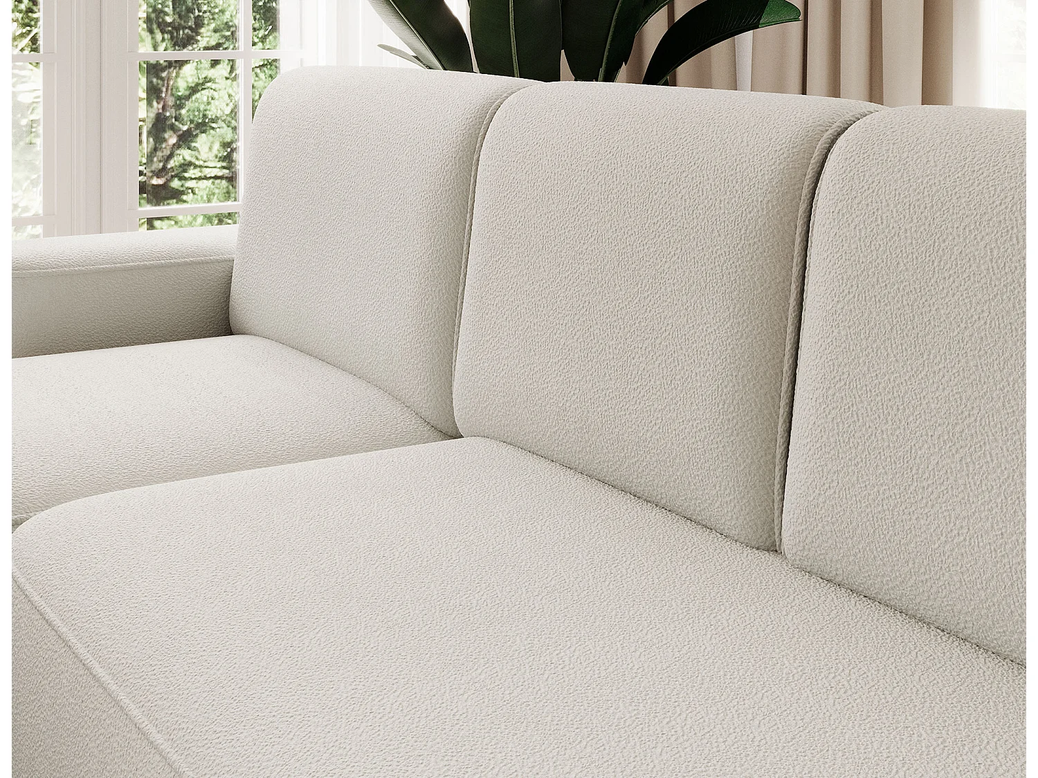 Canapé d’angle convertible Artumo prestige – Alliance de confort et d’élégance-Couleur Beige clair-angle gauche