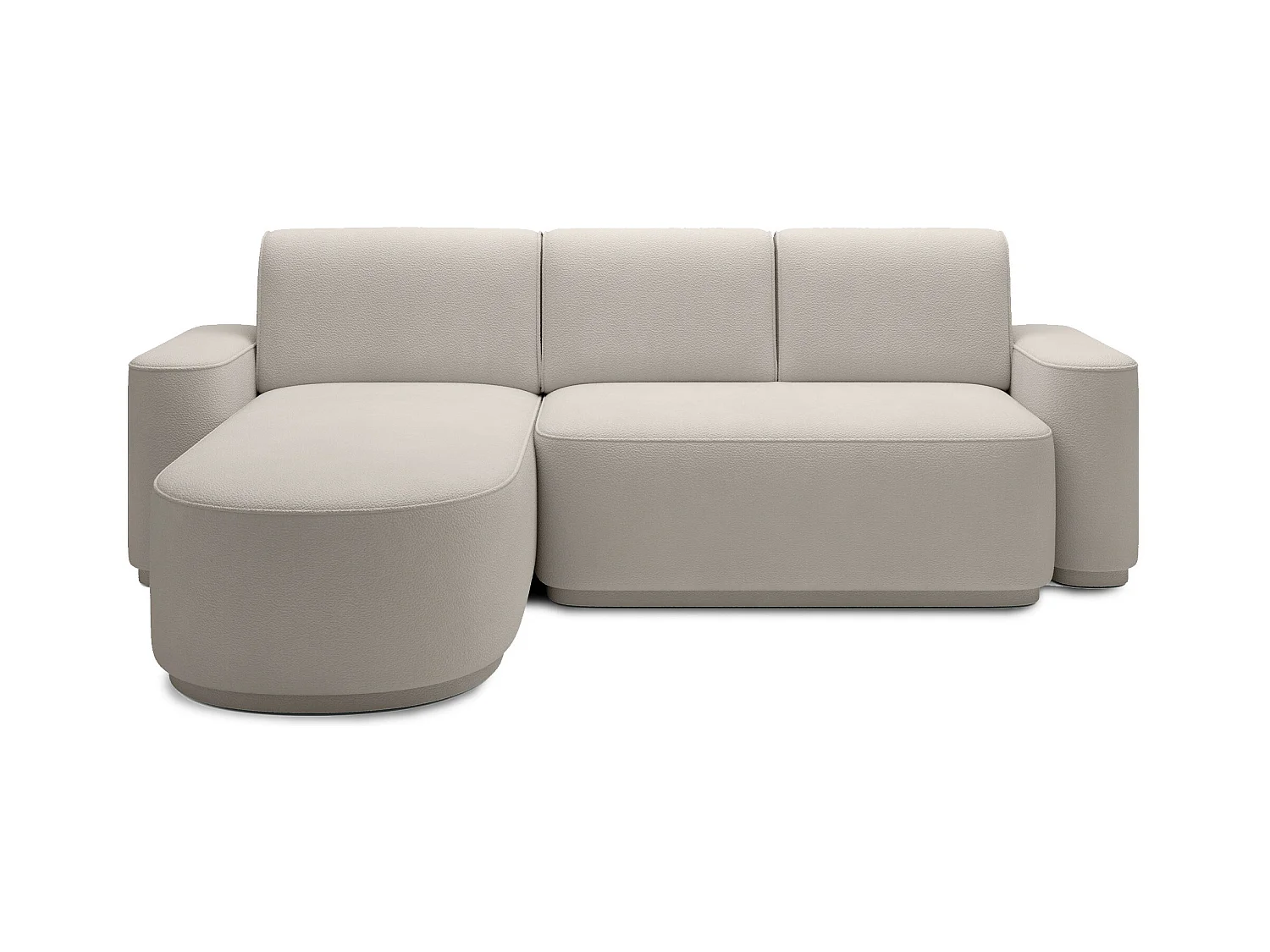 Canapé d’angle convertible Artumo prestige – Alliance de confort et d’élégance-Couleur Beige clair-angle gauche