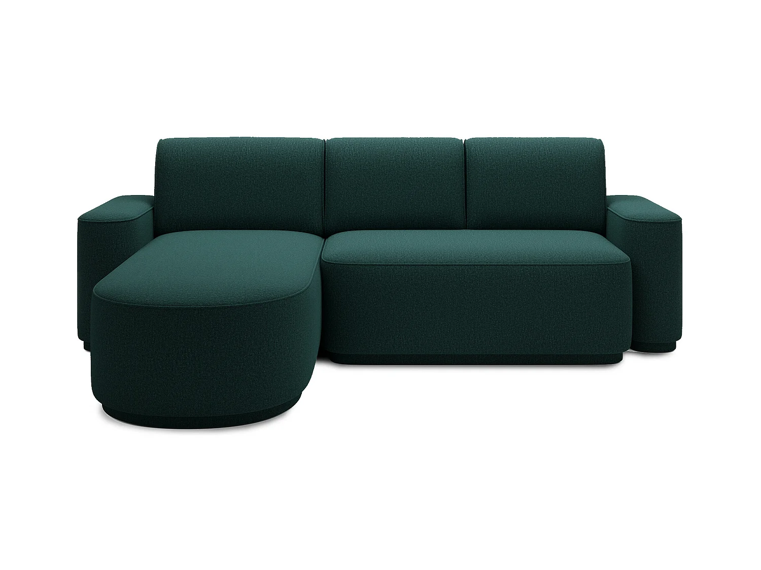 Canapé d’angle convertible Artumo prestige – Alliance de confort et d’élégance-Couleur Vert foncé-angle gauche