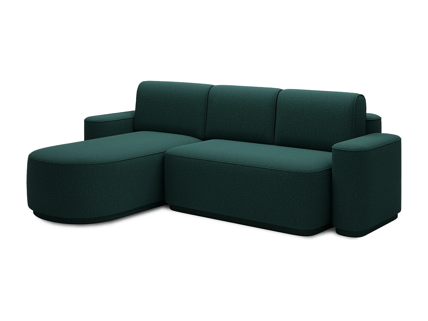 Canapé d’angle convertible Artumo prestige – Alliance de confort et d’élégance-Couleur Vert foncé-angle gauche