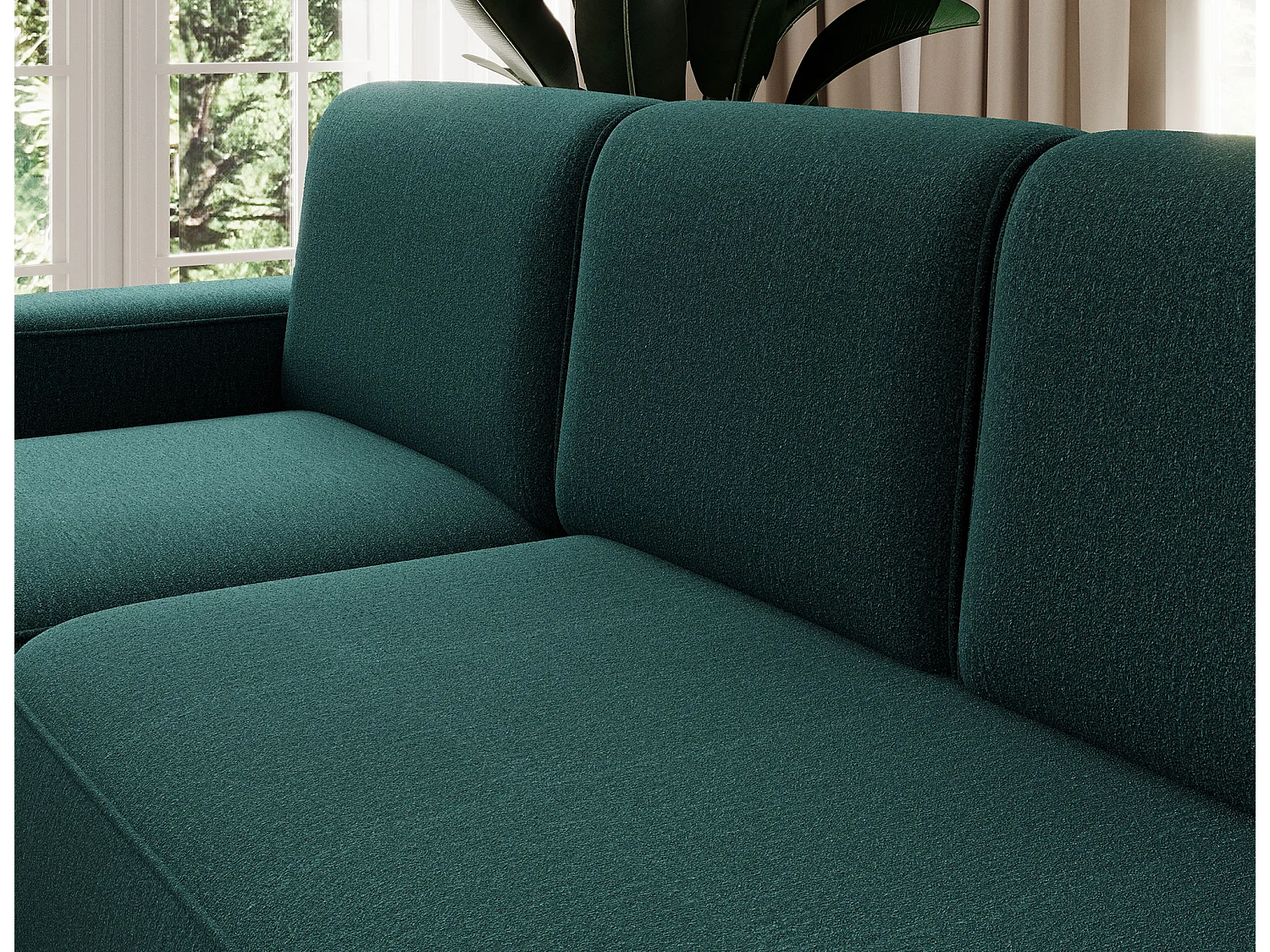 Canapé d’angle convertible Artumo prestige – Alliance de confort et d’élégance-Couleur Vert foncé-angle gauche