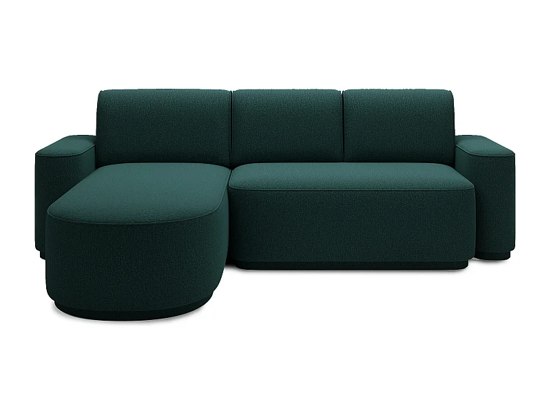 Canapé d’angle convertible Artumo prestige – Alliance de confort et d’élégance-Couleur Vert foncé-angle gauche