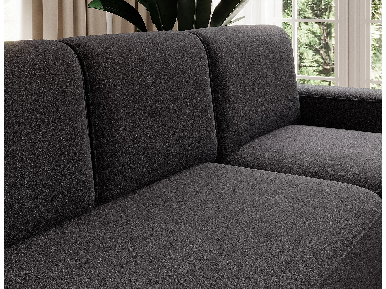 Canapé d’angle convertible Artumo prestige – Alliance de confort et d’élégance-Couleur Noir-angle droit