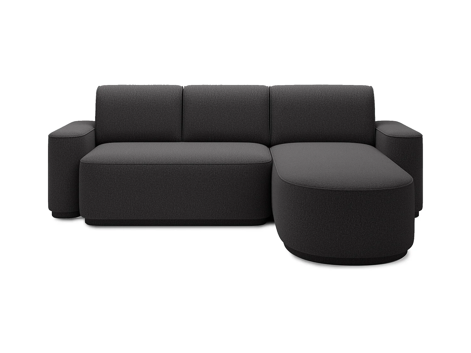 Canapé d’angle convertible Artumo prestige – Alliance de confort et d’élégance-Couleur Noir-angle droit