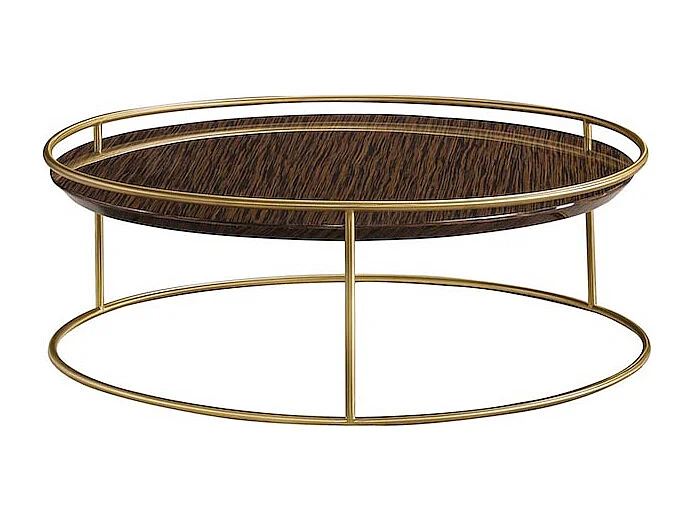 Table basse ALESIA - Bois placage résine - Marron