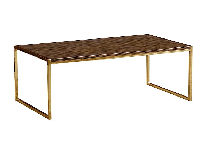 Table basse OKO - Bois placage résine - Marron