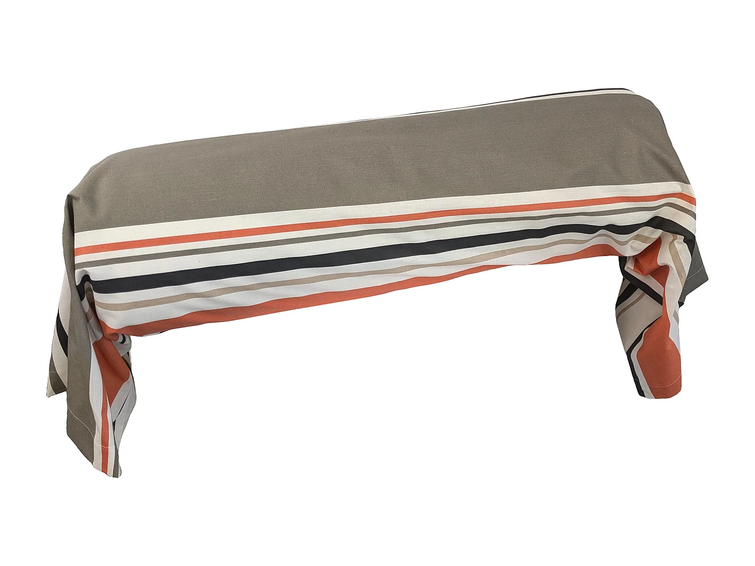 Taie de traversin 240x43 cm coton HUGO beige/corail