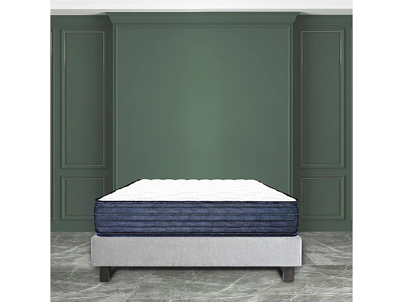Matelas GreenDream (20cm) mousse haute densité, fermeté optimale, indépendance du couchage, réversible face été/hiver, 90x190cm