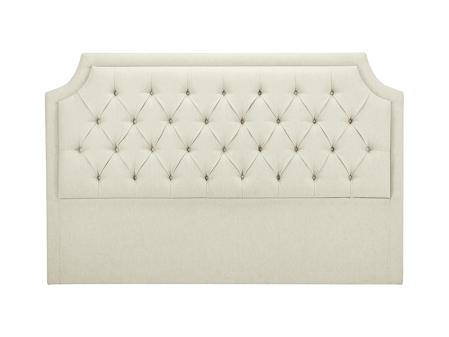 Cabecero acolchado 150 cm - Tela - Beige - JOHENE