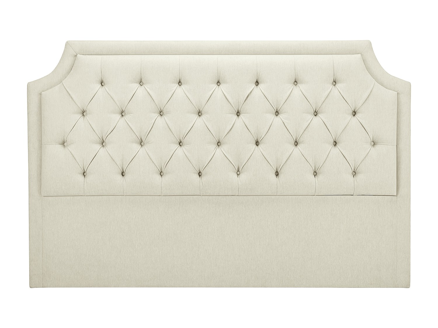 Polster-Bettkopfteil - 150 cm - Stoff - Beige - JOHENE günstig online kaufen