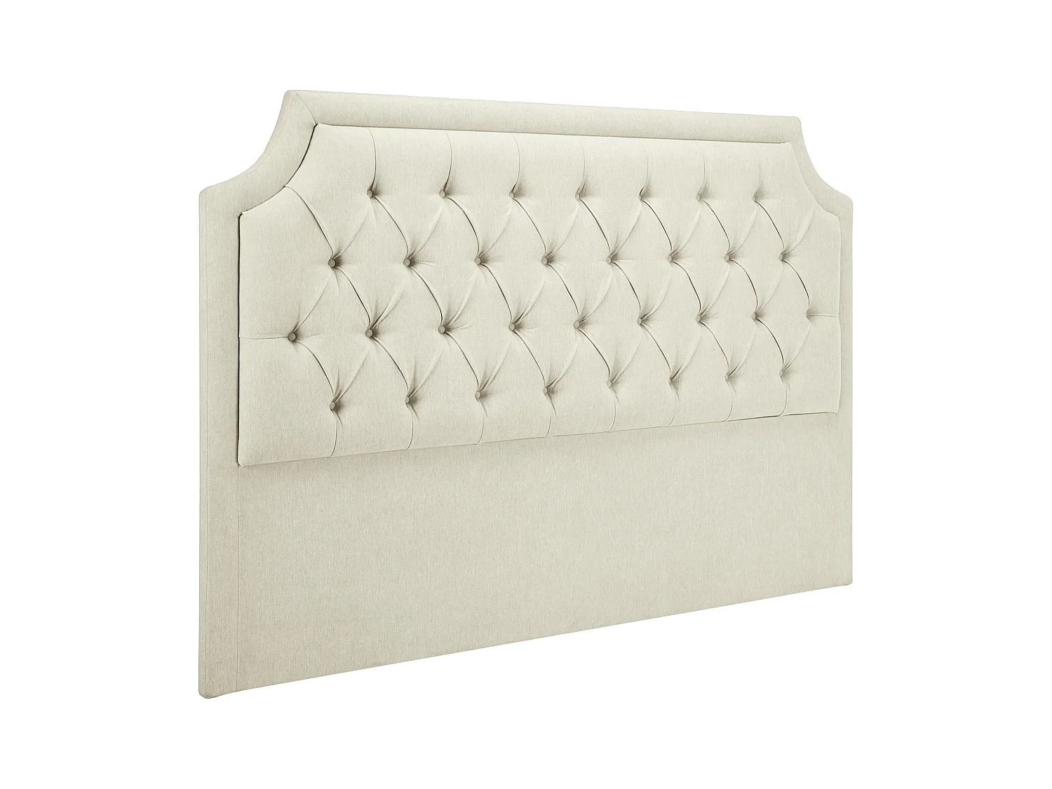 Cabecero capitoné 170 cm - Tela - Beige - JOHENE