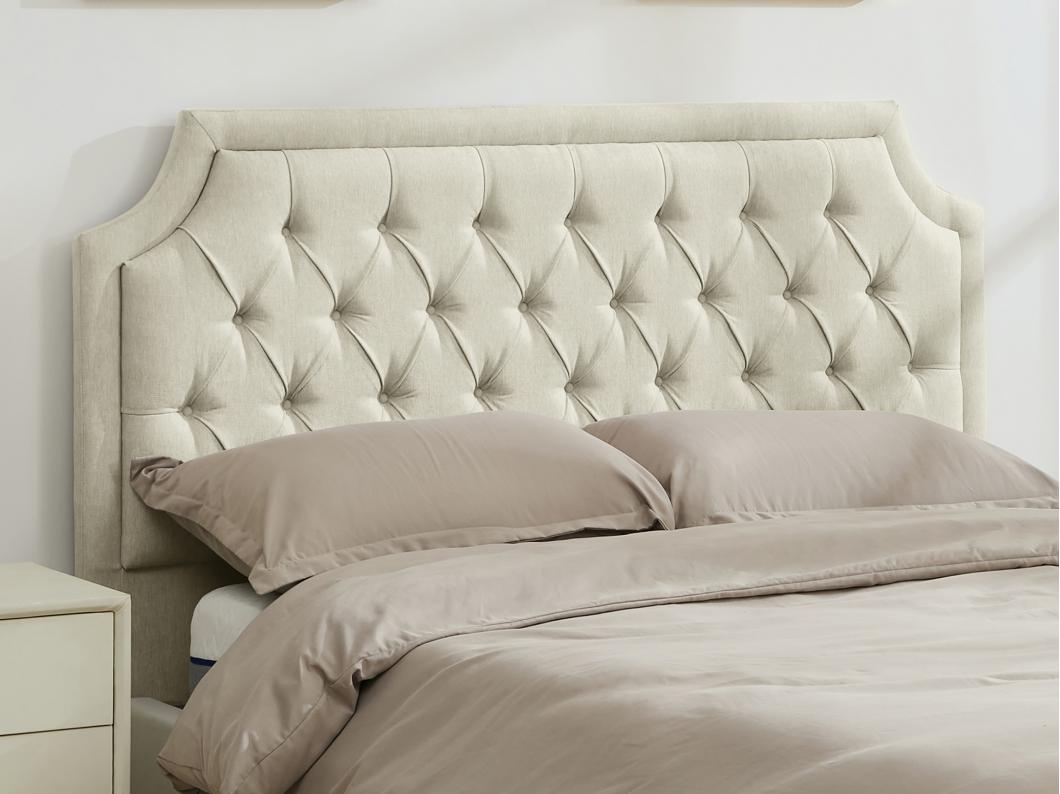 Testata trapuntata 170 cm Tessuto Beige  - JOHENE