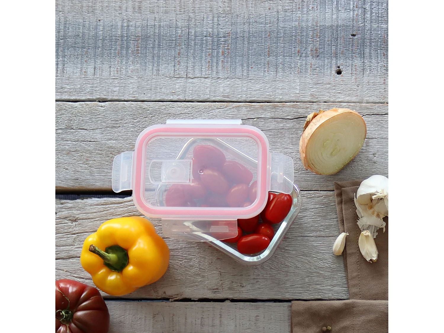 Menastyl - Lot 6 Boites Hermetiques Clementine Rectangles 370ml En Verre