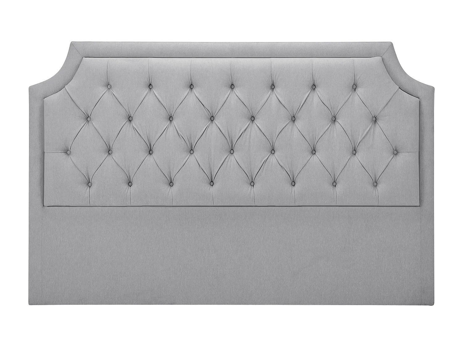 Gecapitonneerd hoofdbord 150 cm - Stof - Lichtgrijs - JOHENE