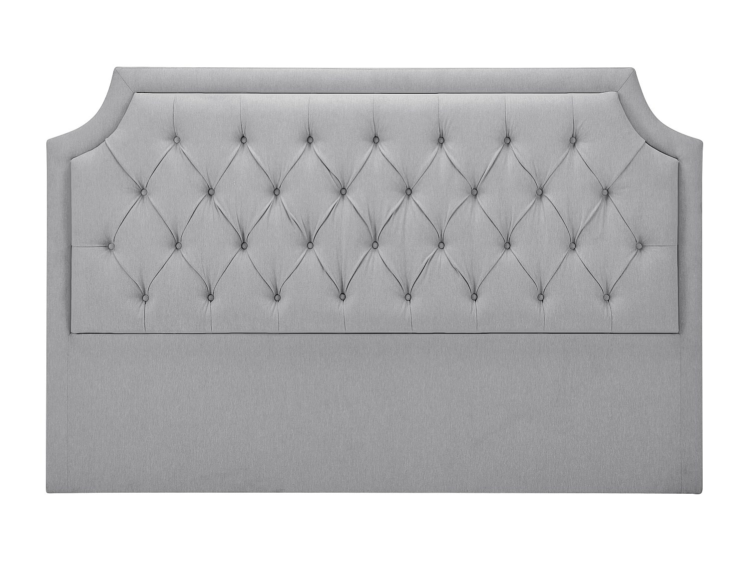 Polster-Bettkopfteil - 150 cm - Stoff - Hellgrau - JOHENE günstig online kaufen