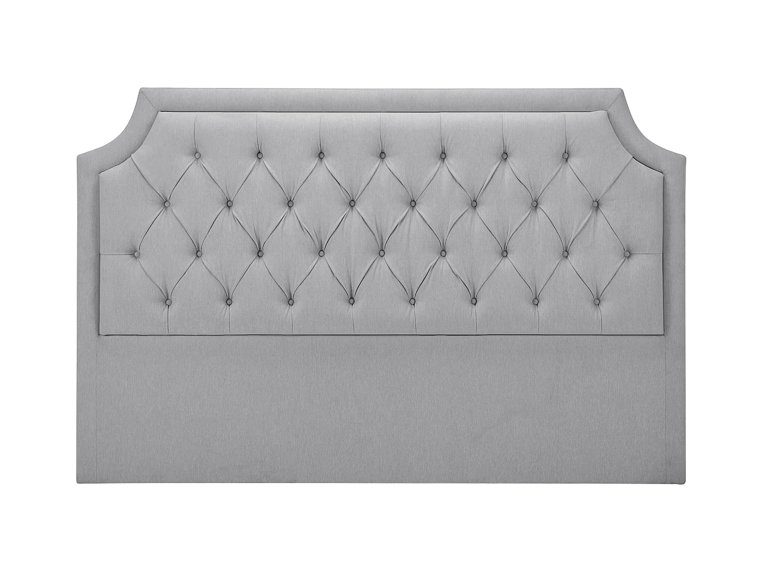 Tête de lit capitonnée 170 cm - Tissu - Gris clair - JOHENE