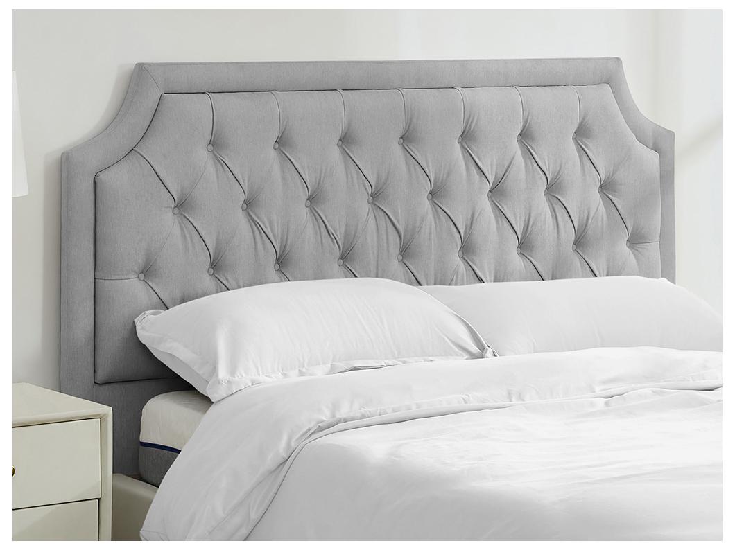 Cabecero capitoné de 170 cm - Tela - Gris claro - JOHENE