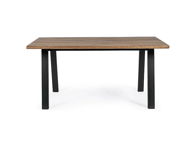 Table de jardin rectangulaire en métal et bois L160 - OLERON