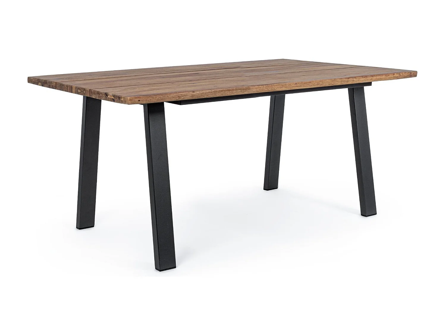 Table de jardin rectangulaire en métal et bois L160 - OLERON