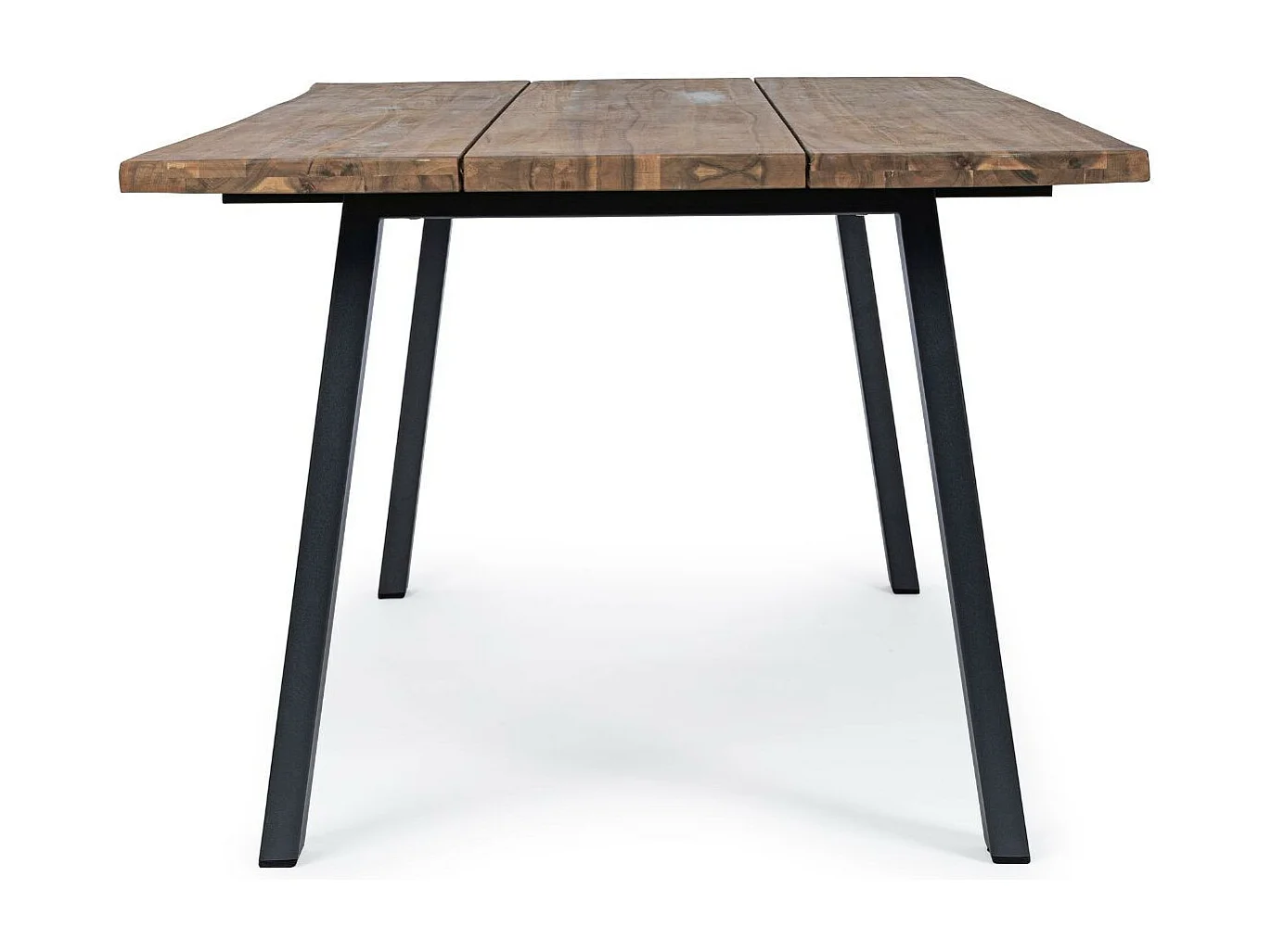 Table de jardin rectangulaire en métal et bois L160 - OLERON