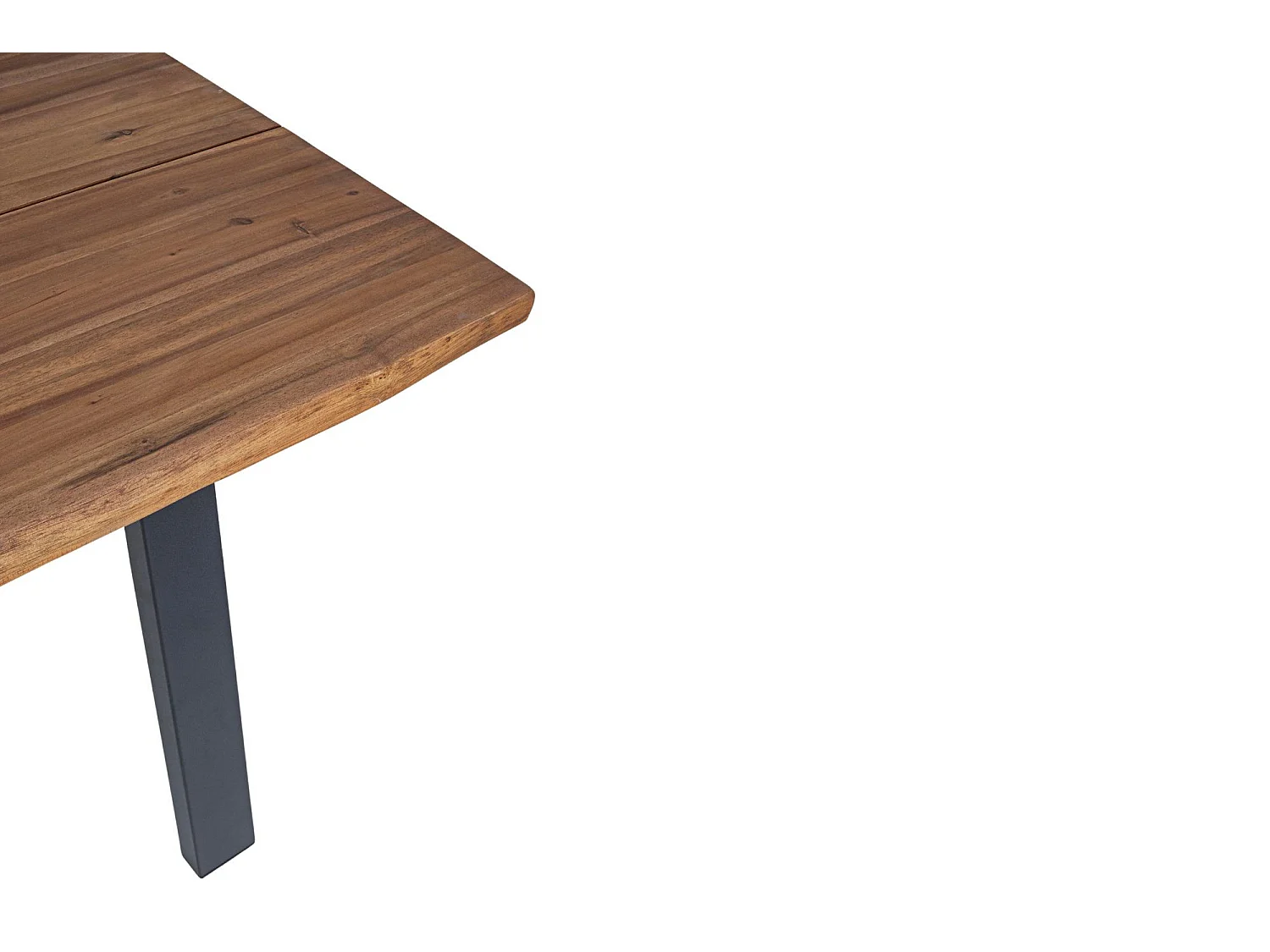 Table de jardin rectangulaire en métal et bois L160 - OLERON