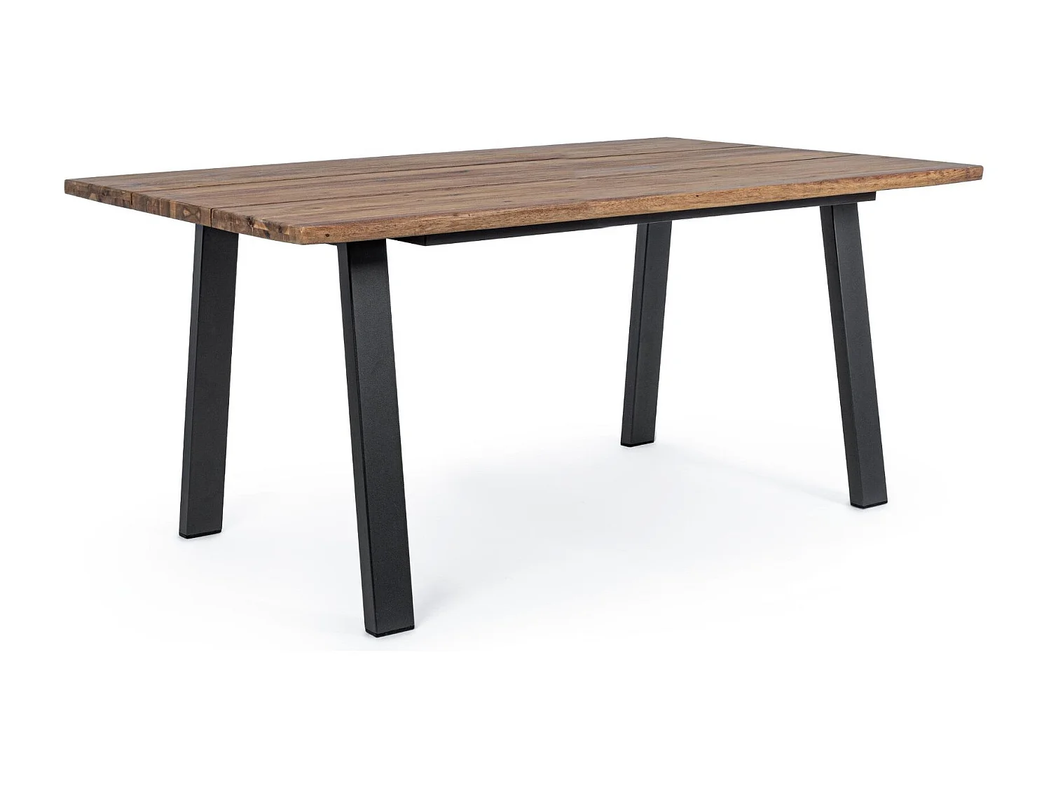 Table de jardin rectangulaire en métal et bois L160 - OLERON