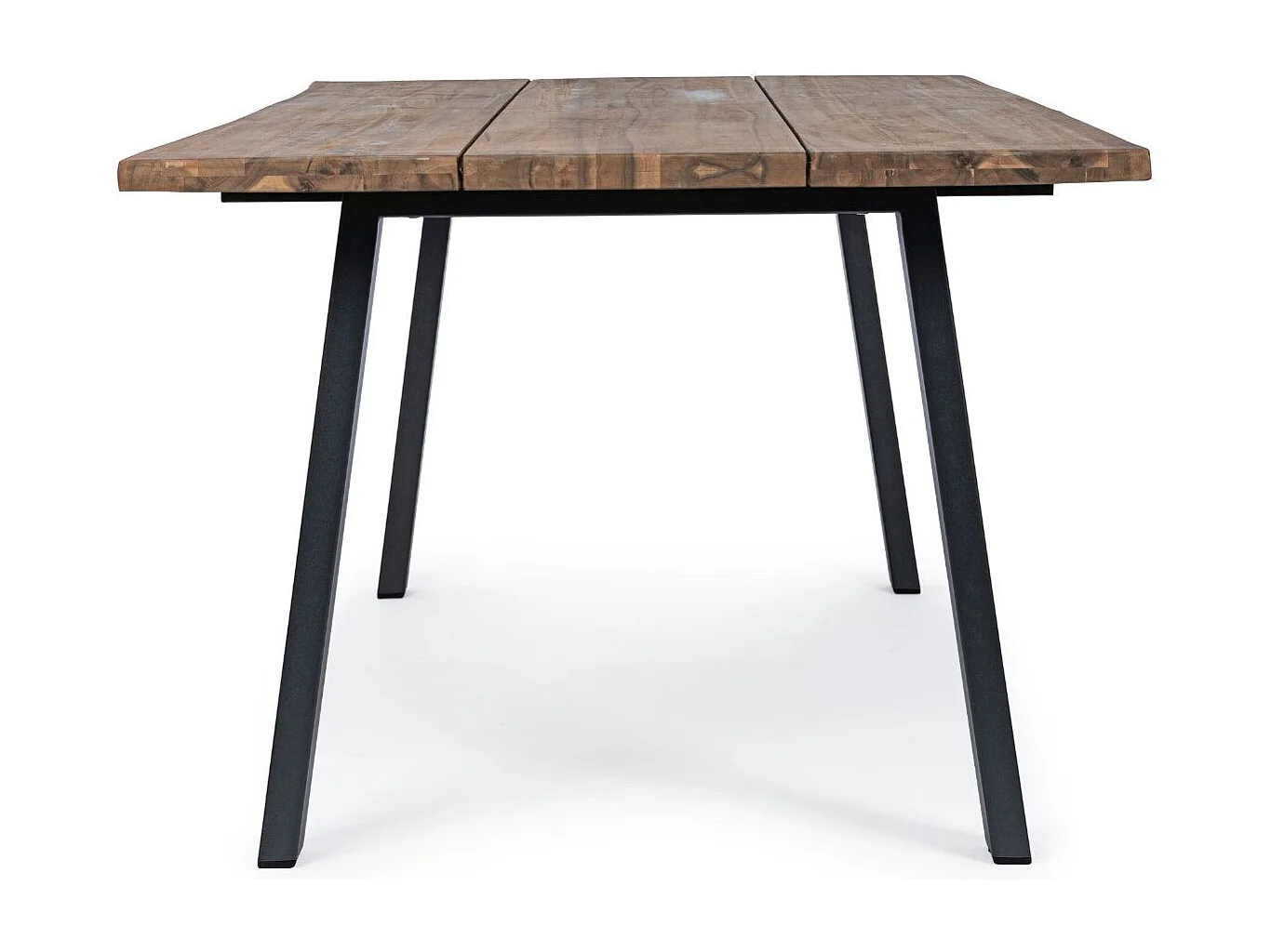 Table de jardin rectangulaire en métal et bois L160 - OLERON