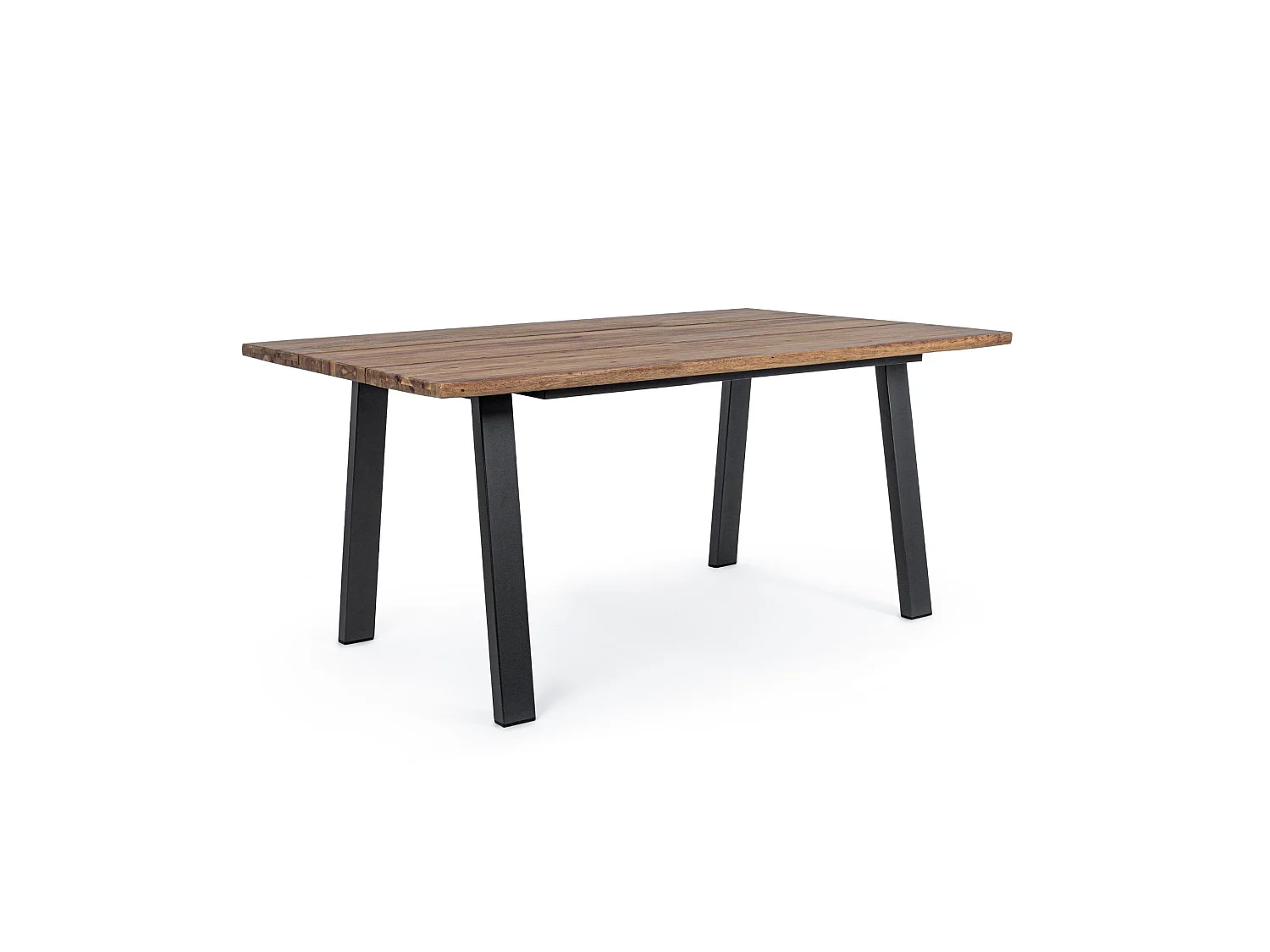 Table de jardin rectangulaire en métal et bois L160 - OLERON
