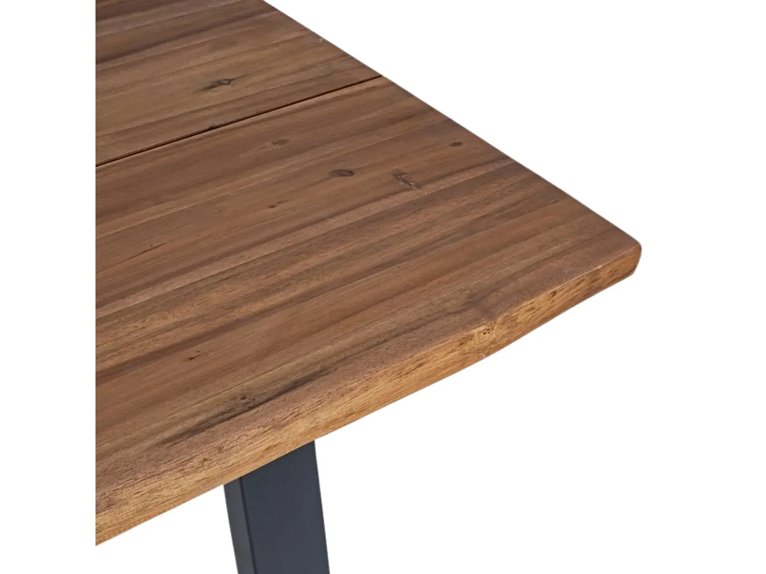 Table de jardin rectangulaire en métal et bois L160 - OLERON