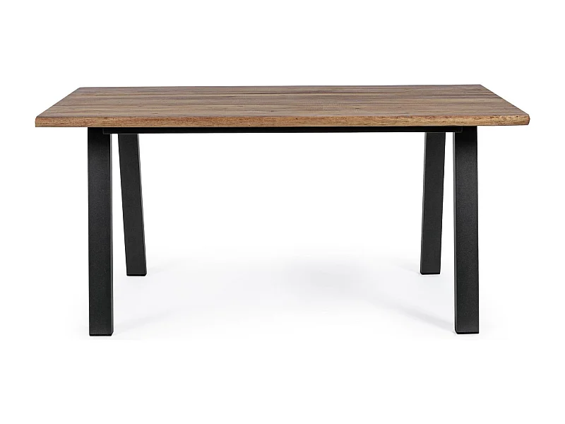 Table de jardin rectangulaire en métal et bois L160 - OLERON