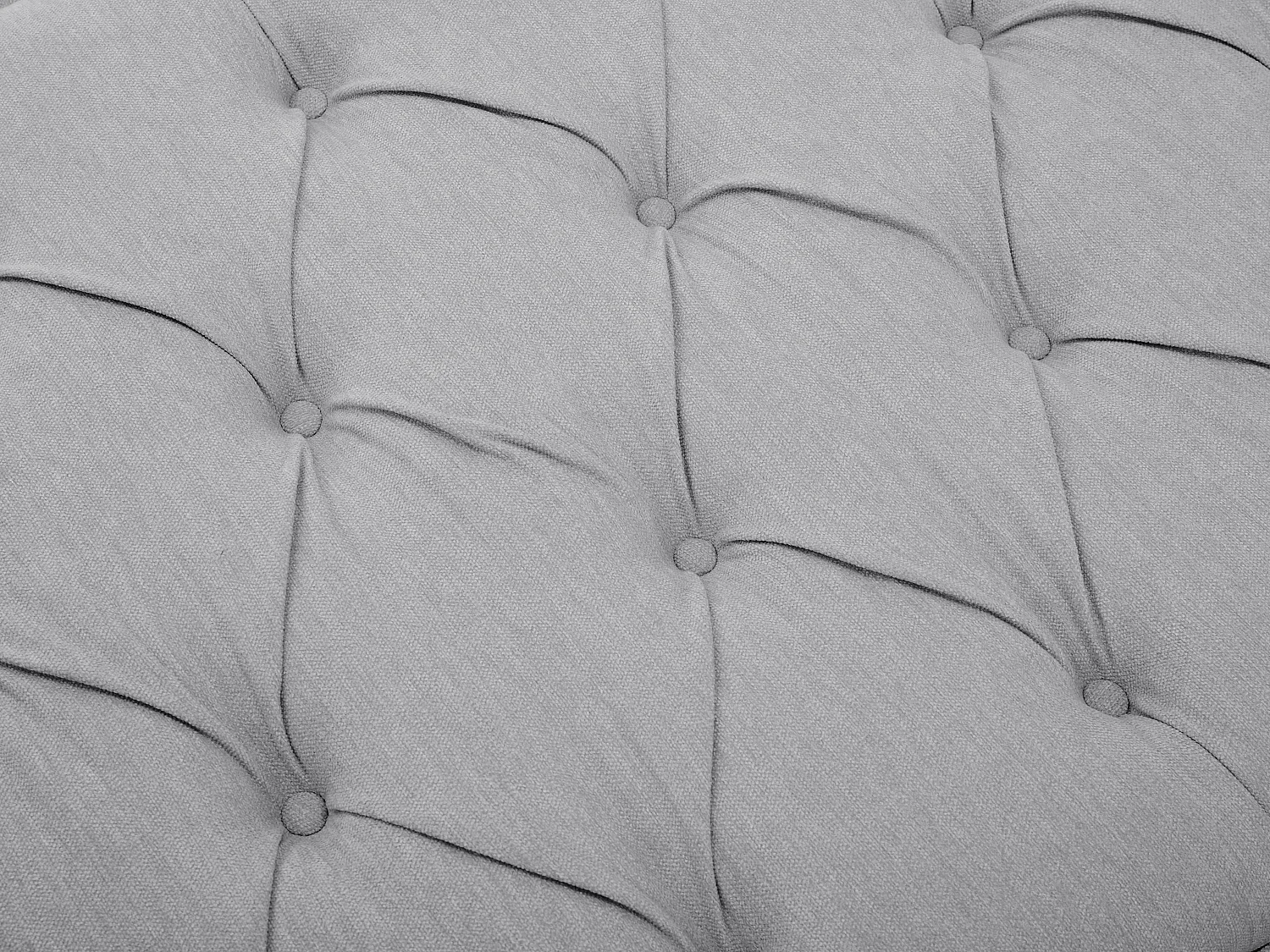 Tête de lit capitonnée 200 cm - Tissu - Gris clair - JOHENE