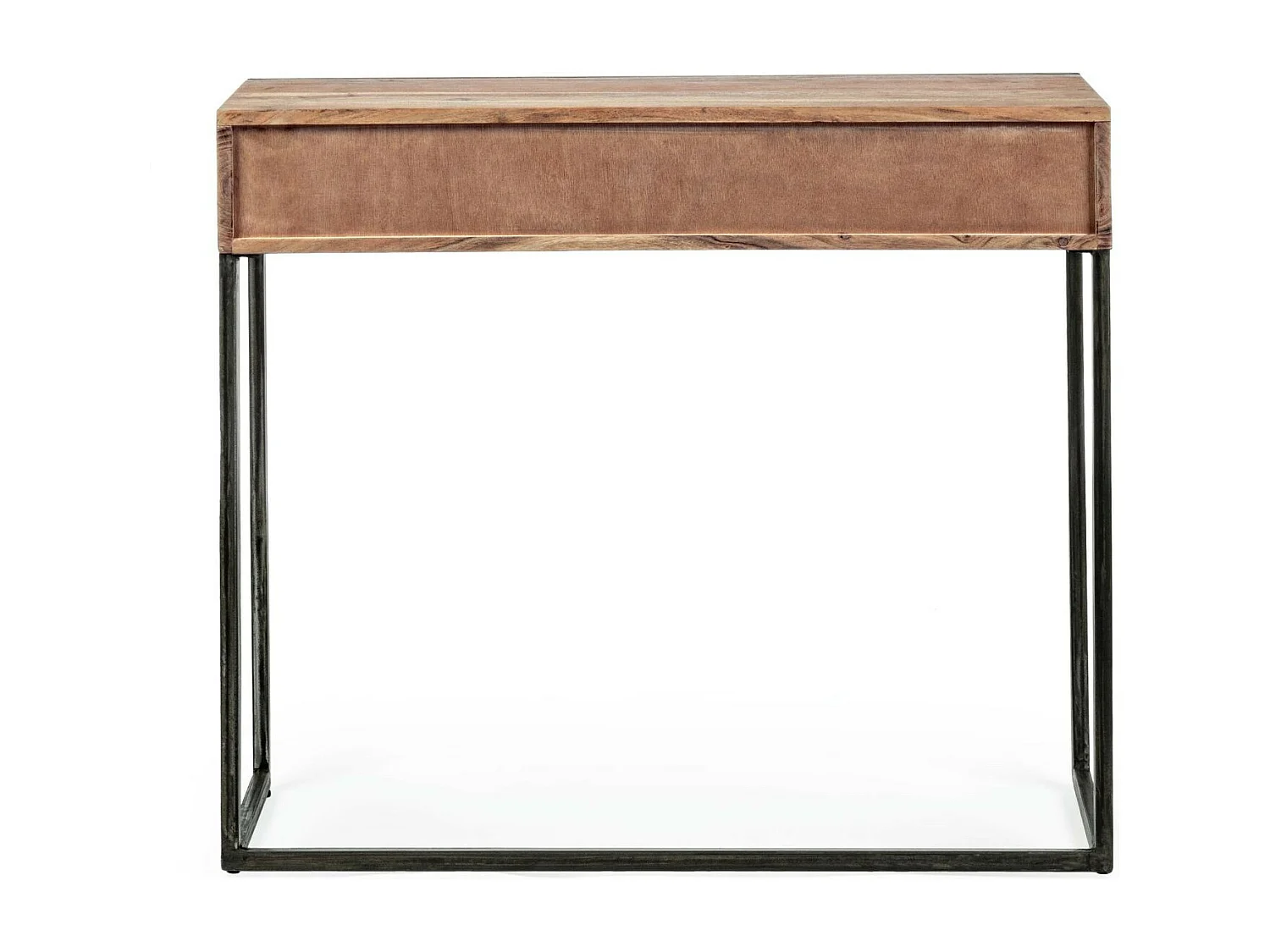 Console en bois d'acacia et structure en métal 2 tiroirs - ELEANOR