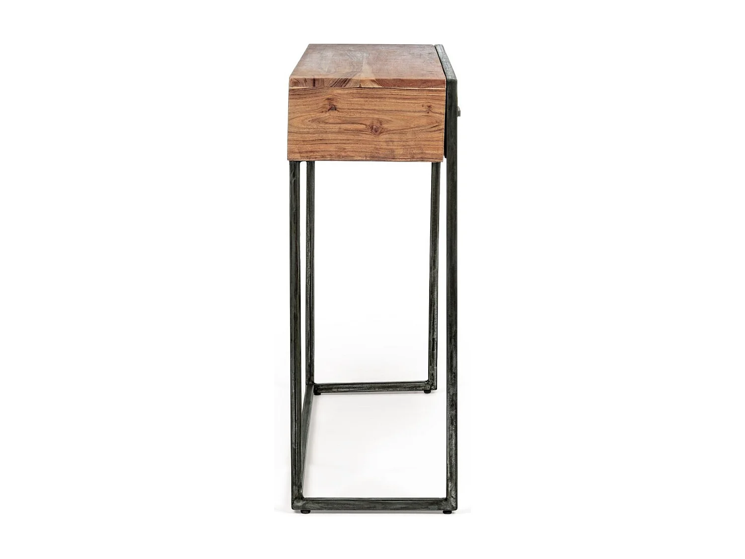 Console en bois d'acacia et structure en métal 2 tiroirs - ELEANOR