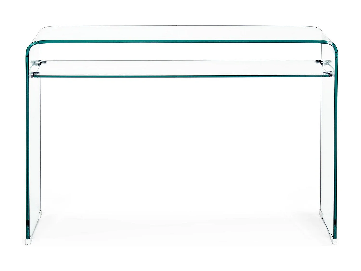 Console d'entrée design en verre à double plateau L110 - IDORA