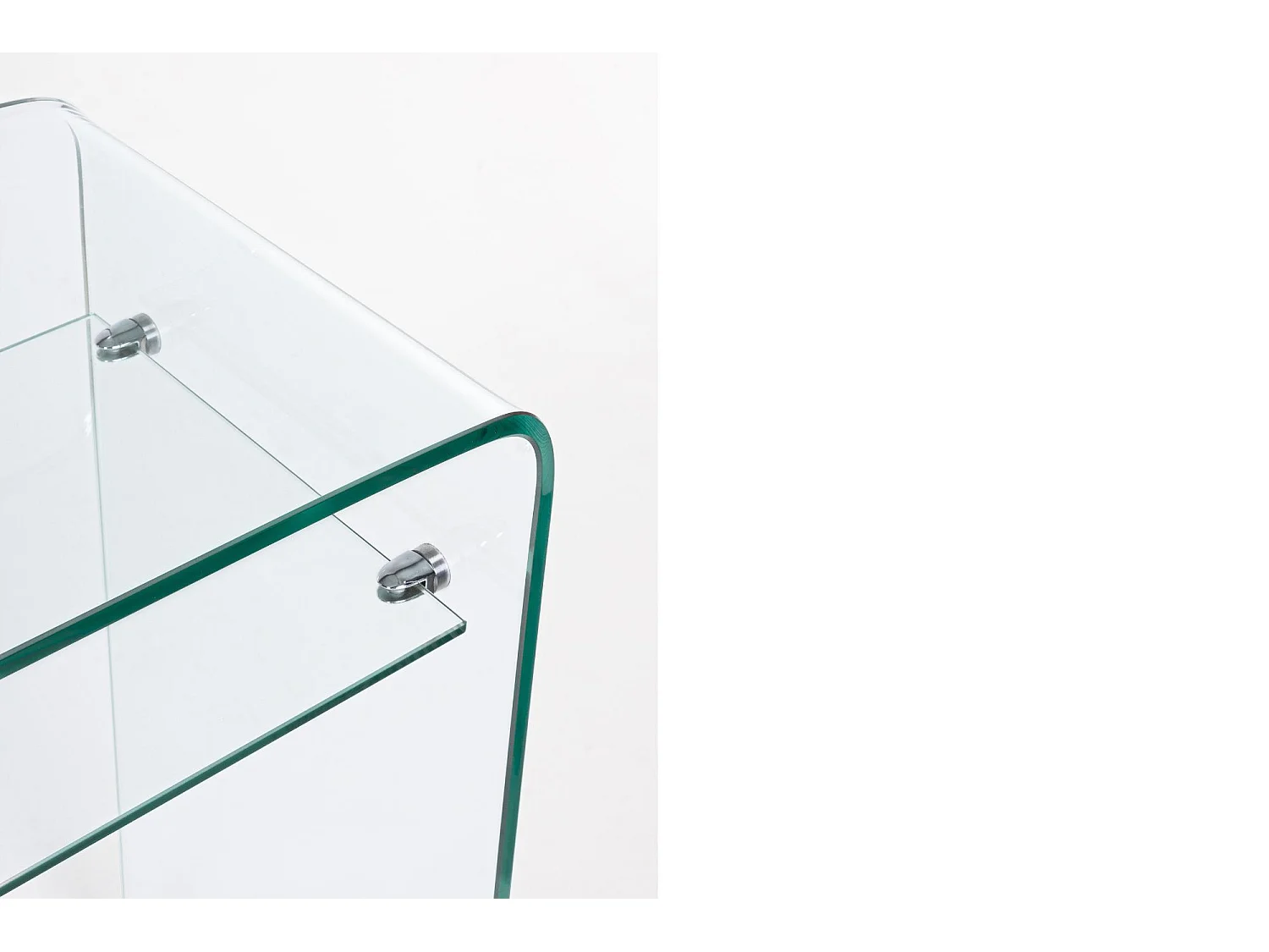 Console d'entrée design en verre à double plateau L110 - IDORA