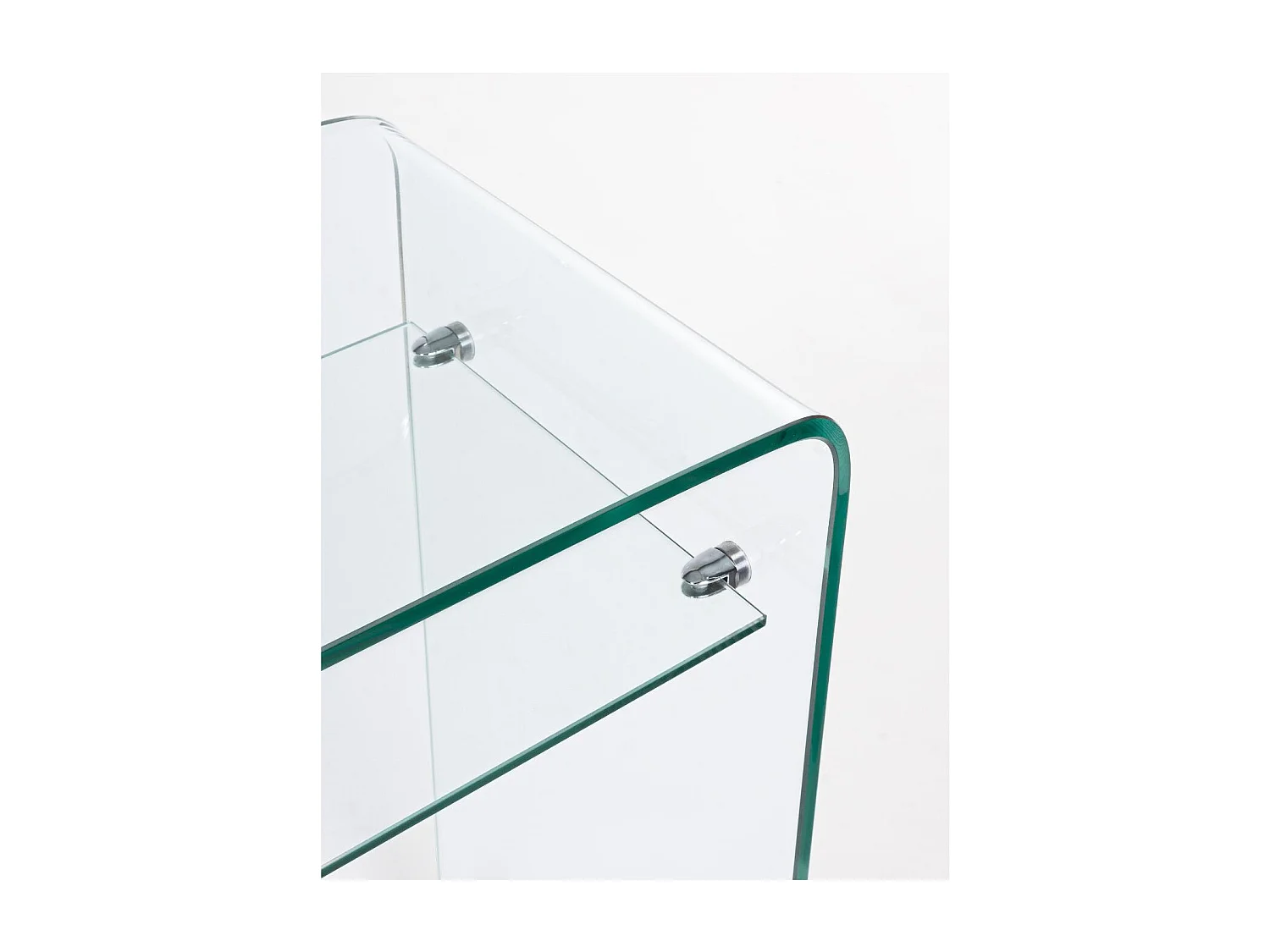 Console d'entrée design en verre à double plateau L110 - IDORA