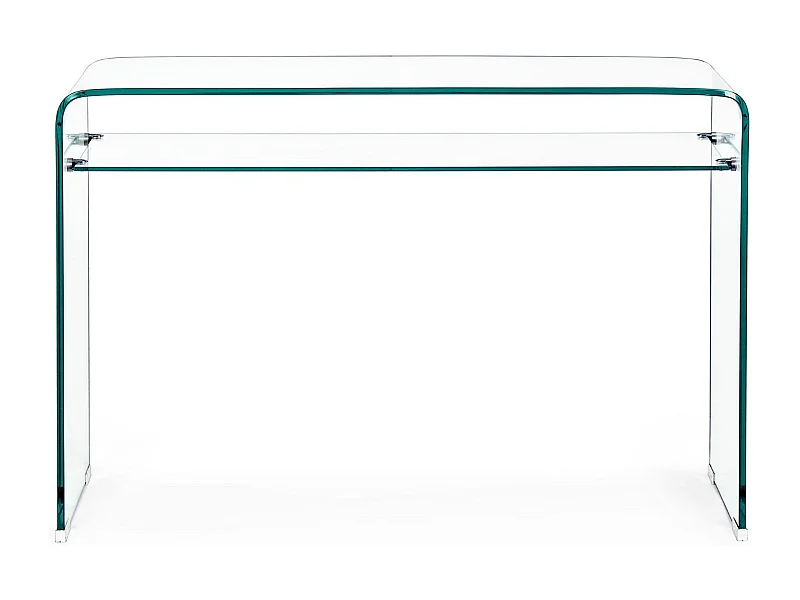 Console d'entrée design en verre à double plateau L110 - IDORA