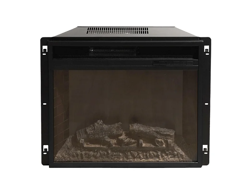 BIDEN electric fireplace floor fireplace in walnut wood L179 x D48 x H85