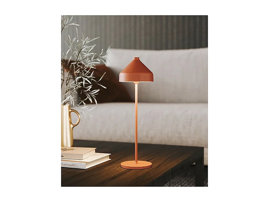 Zafferano AMELIE Lampada a led da tavolo Terracotta ricaricabile e dimmerabile