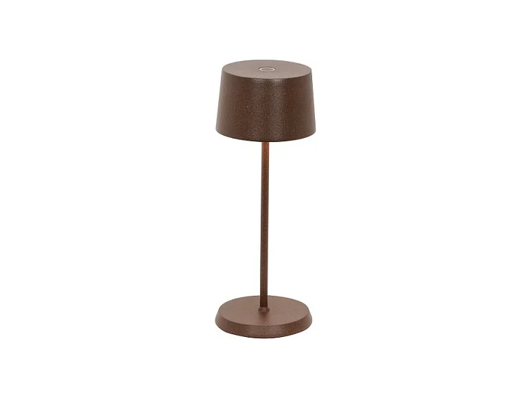 Zafferano OLIVIA PRO MICRO Lampe de table LED Corten rechargeable et dimmable