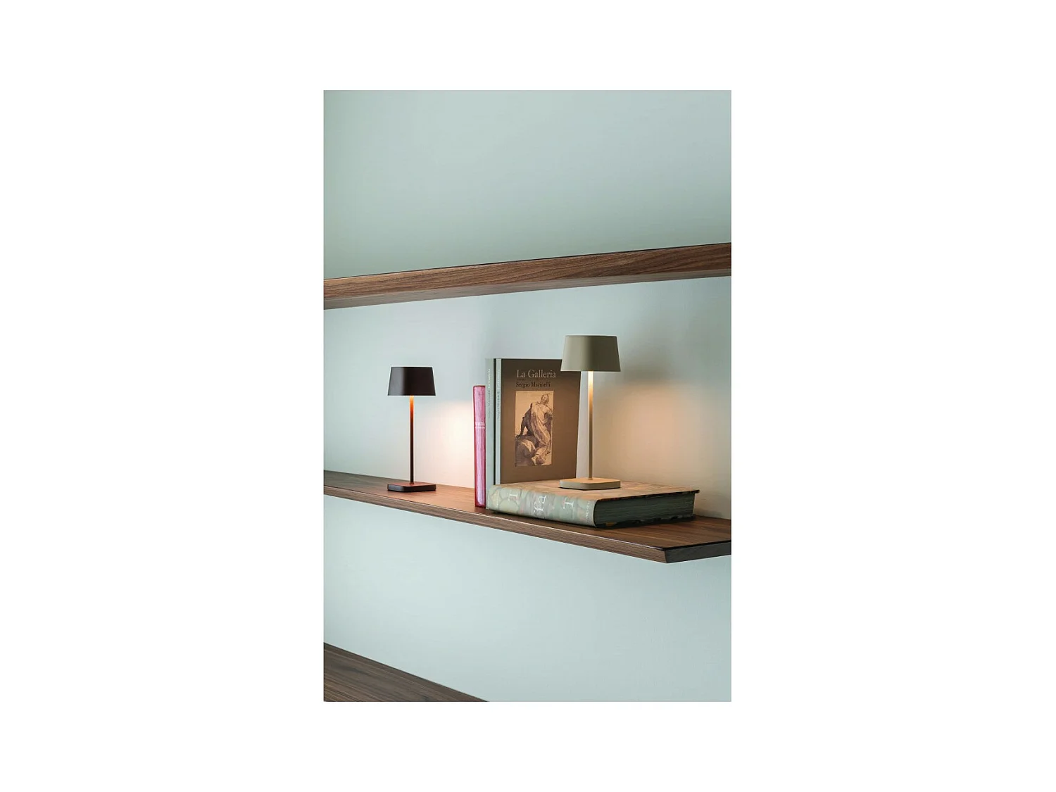 Zafferano OFELIA PRO MICRO Lampada a led da tavolo Grigio scuro ricaricabile e dimmerabile