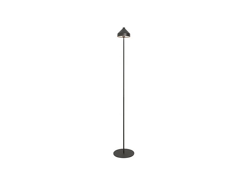 Zafferano AMELIE Lampadaire LED noir rechargeable et dimmable